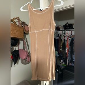 Women’s tan bodycon summer dress
